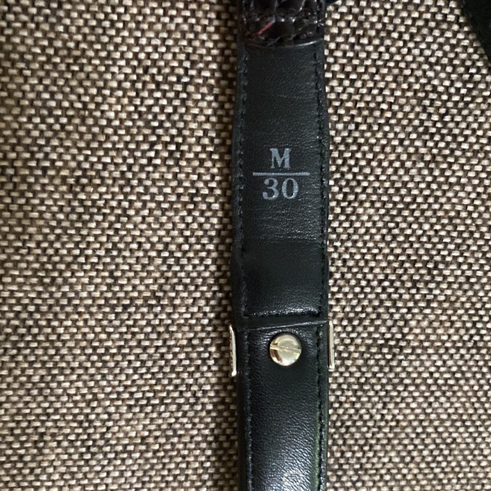 Brighton Leopard & Zebra print black leather horse hair belt. #Q3903. Size M30. - Picture 10 of 14